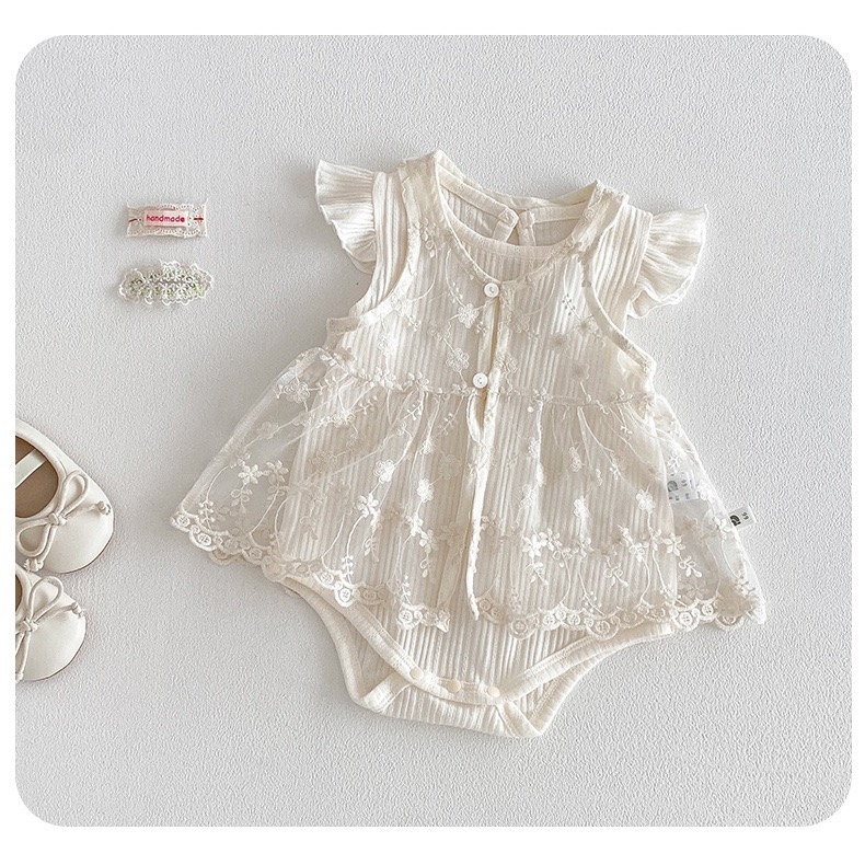 商品: 【 26216║ 🌼2026夏季🌼蕾絲包屁衣兩件套裝】-細節圖3