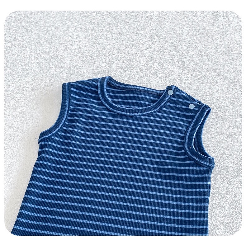商品: 【 26222║ 🌼2026夏季🌼男寶條紋打底衣+小狗卡通背帶褲兩件套裝】-細節圖6