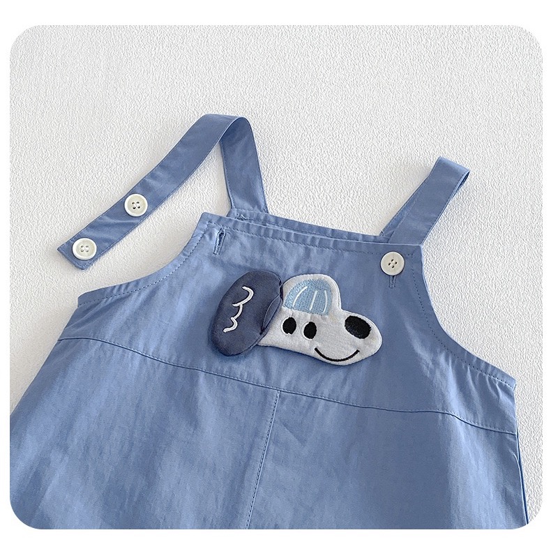 商品: 【 26222║ 🌼2026夏季🌼男寶條紋打底衣+小狗卡通背帶褲兩件套裝】-細節圖10