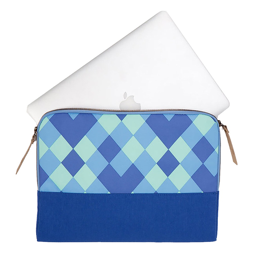 STM Grace Sleeve 15吋 時尚菱格紋 筆電內袋 (藍)-細節圖4