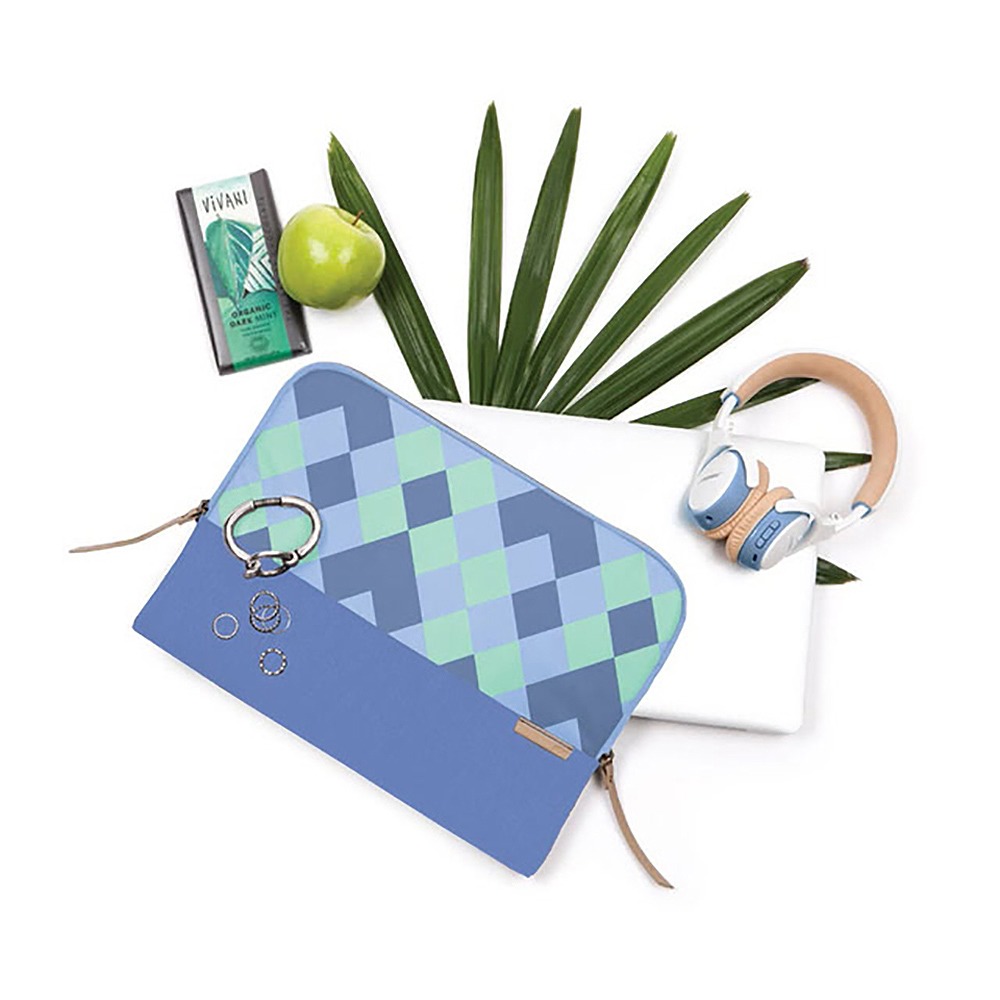 STM Grace Sleeve 15吋 時尚菱格紋 筆電內袋 (藍)-細節圖5