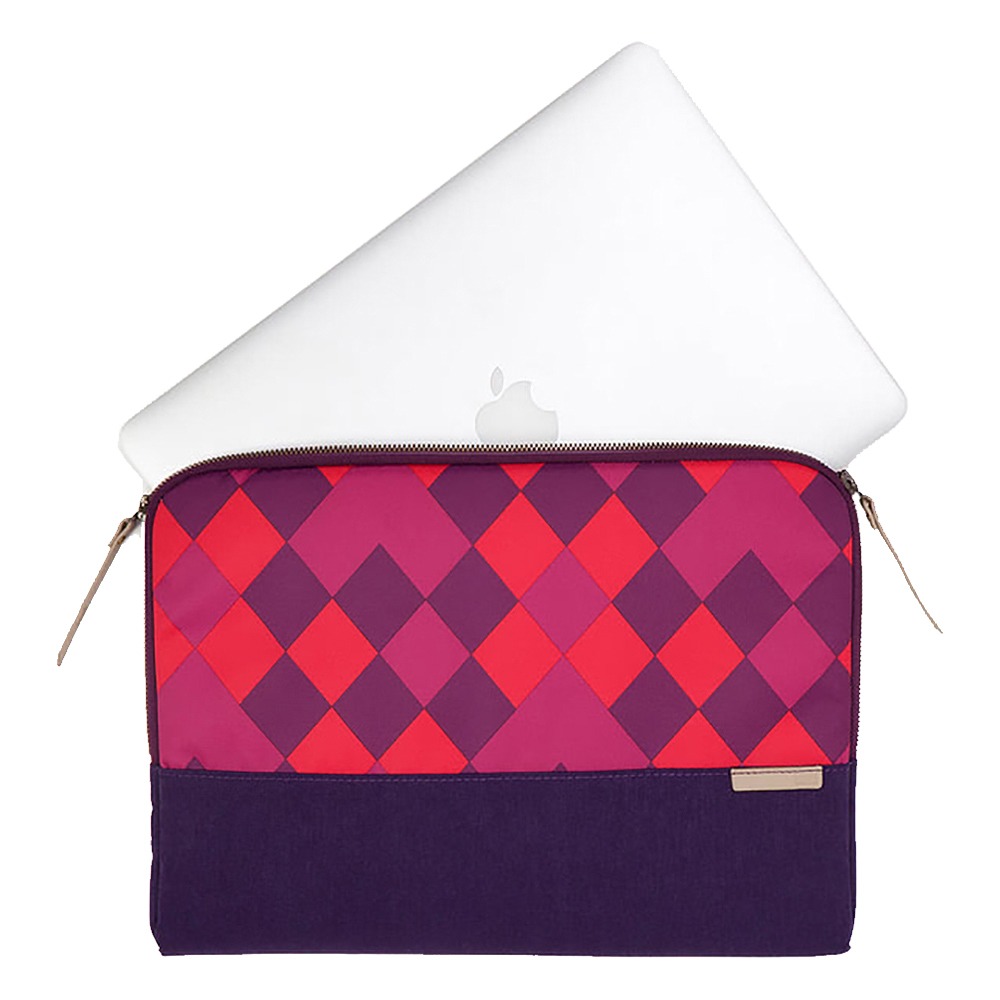 STM Grace Sleeve 15吋 時尚菱格紋 筆電內袋 (紫)-細節圖4