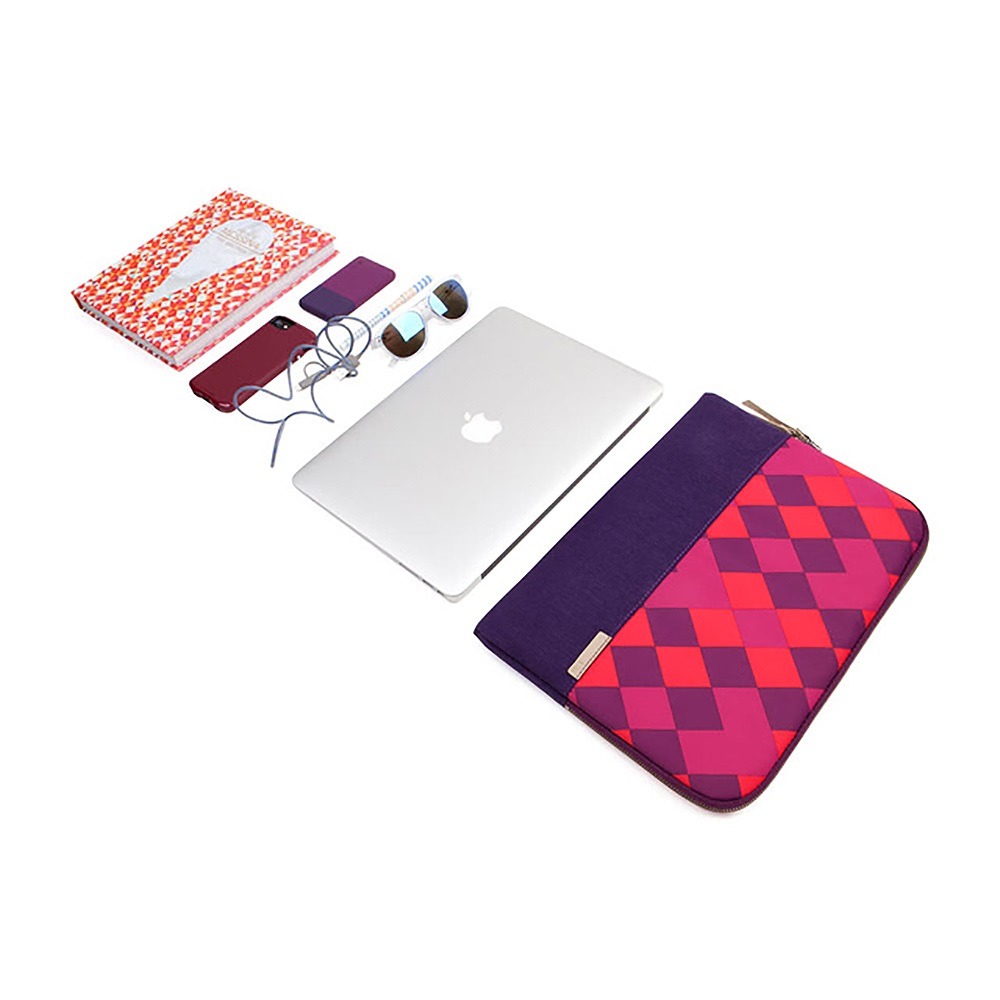 STM Grace Sleeve 15吋 時尚菱格紋 筆電內袋 (紫)-細節圖5