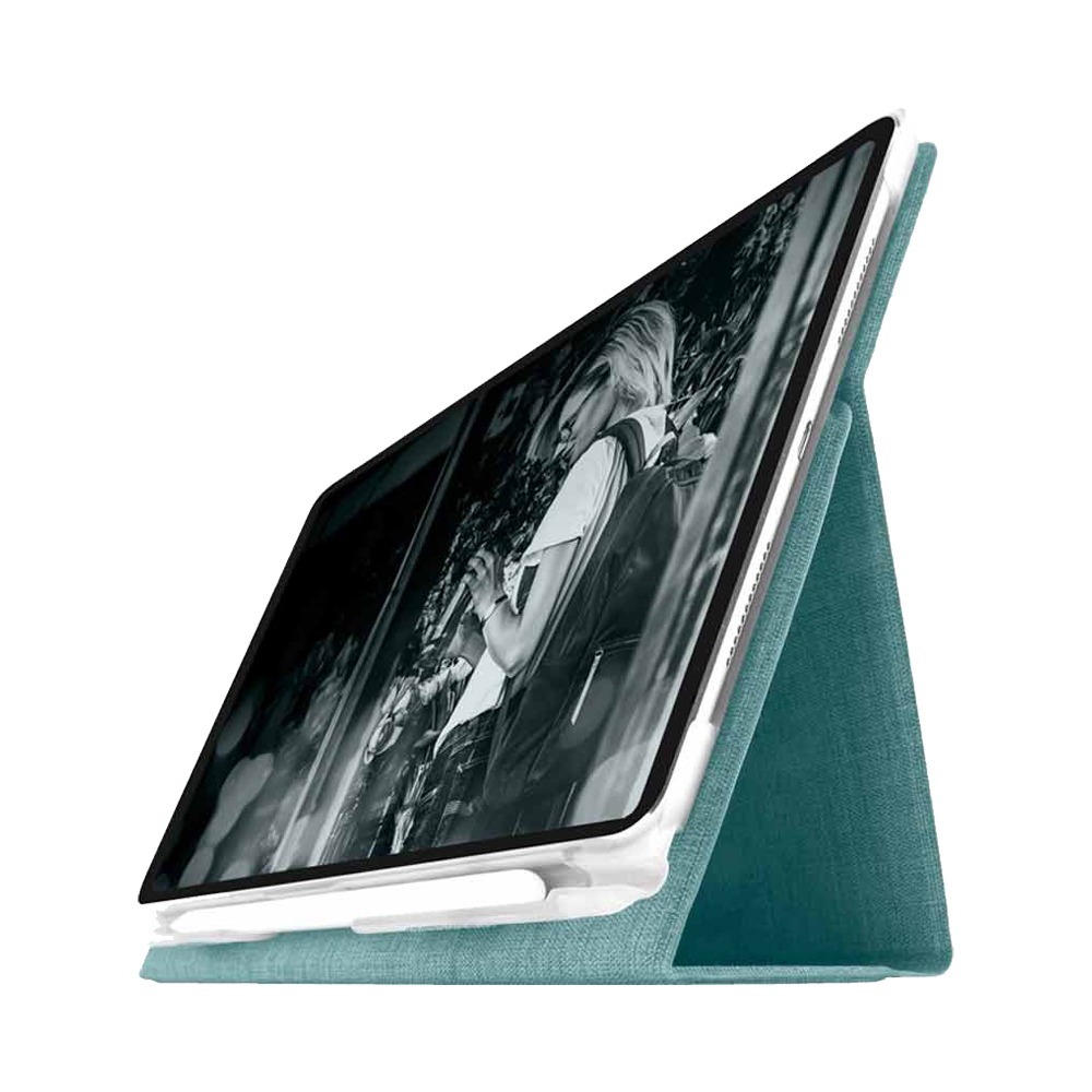 STM Atlas iPad Pro 11吋 (第一代) 高質感翻蓋平板保護殼 (湖水綠)-細節圖2