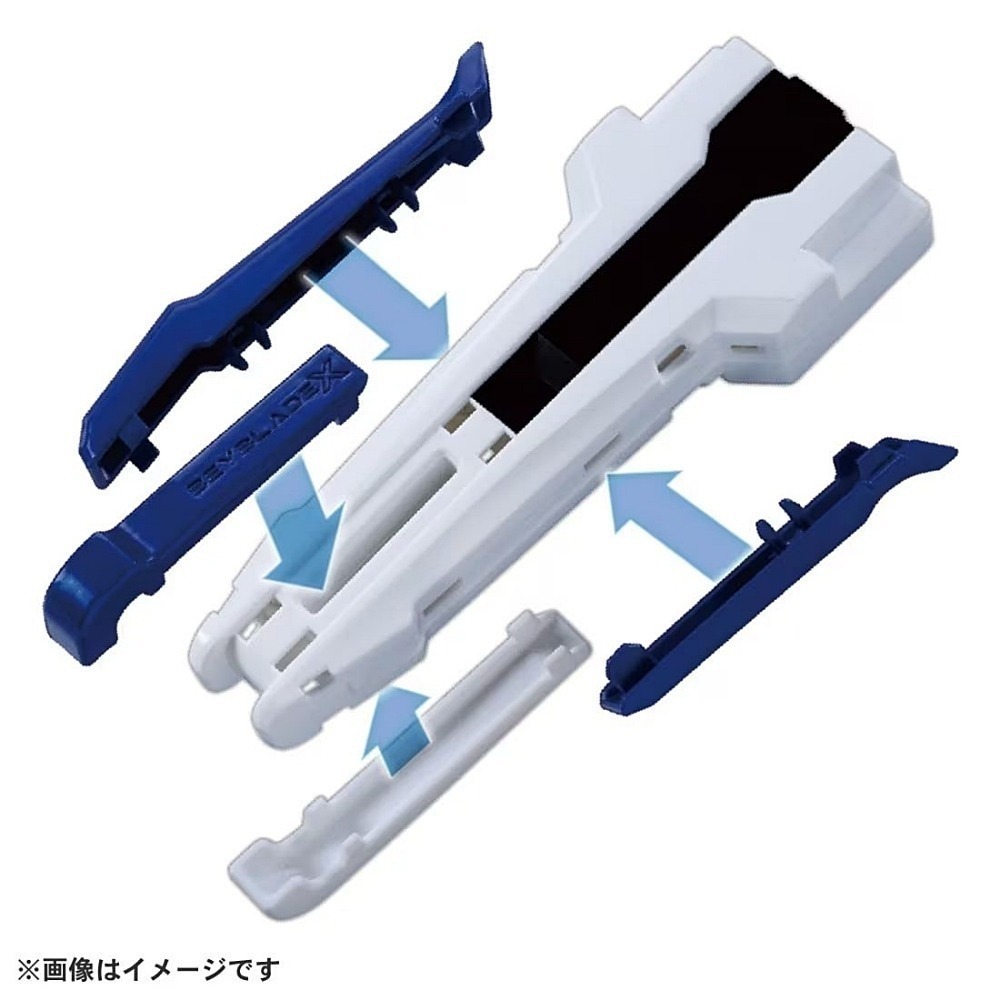 現貨全新正版代理 TAKARA BEYBLADE X BX-29 X發射器改造型握把 (白藍) 附QR碼-細節圖2