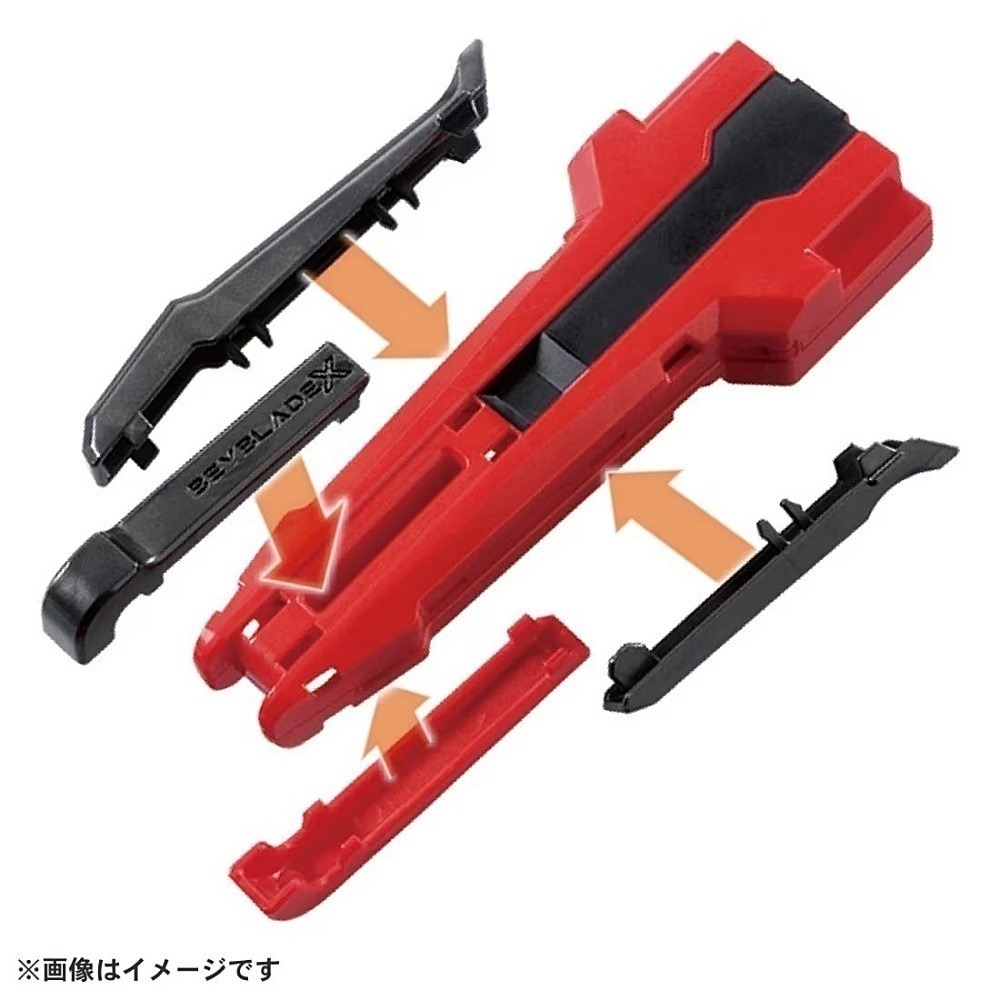 正版代理 TAKARA BEYBLADE X BX-30 X發射器改造型握把 (黑紅) 附QR碼-細節圖2