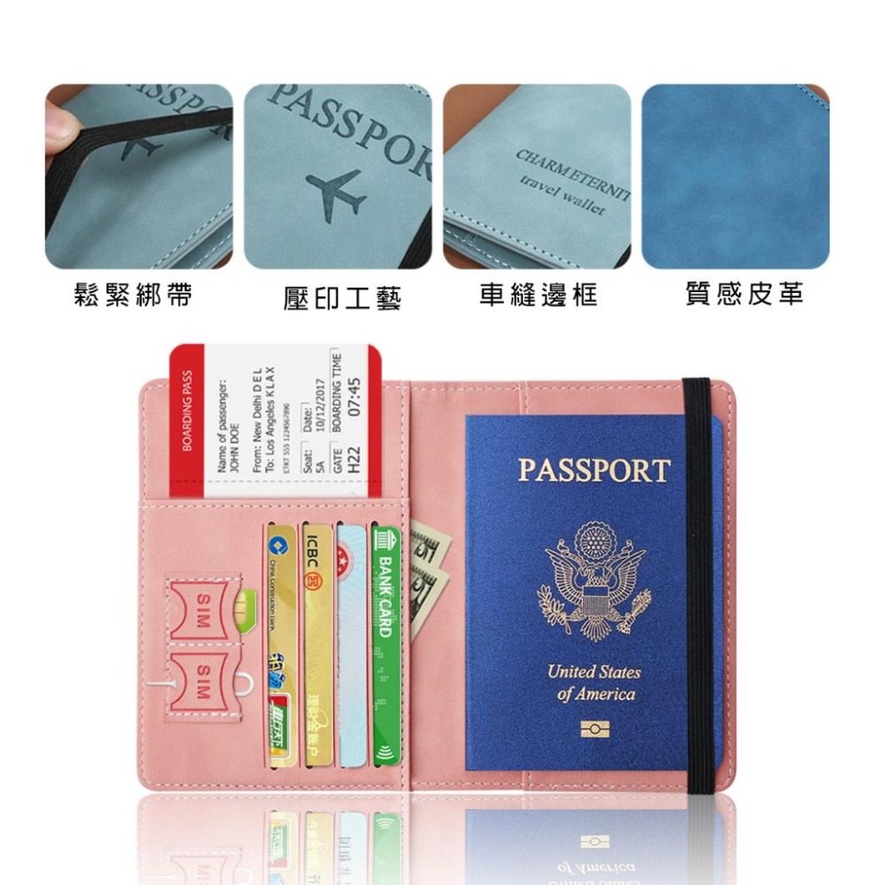 【台灣現貨】TESSO LIFE｜RFID防盜刷護照套 皮革護照夾 護照套 sim卡收納 護照夾 護照包 護照收納包-細節圖4