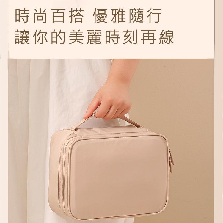 【台灣現貨】TESSO LIFE｜單層化妝包 手提化妝包 旅行化妝包 分隔化妝包 美妝收納 化妝袋 化妝品收納-細節圖4