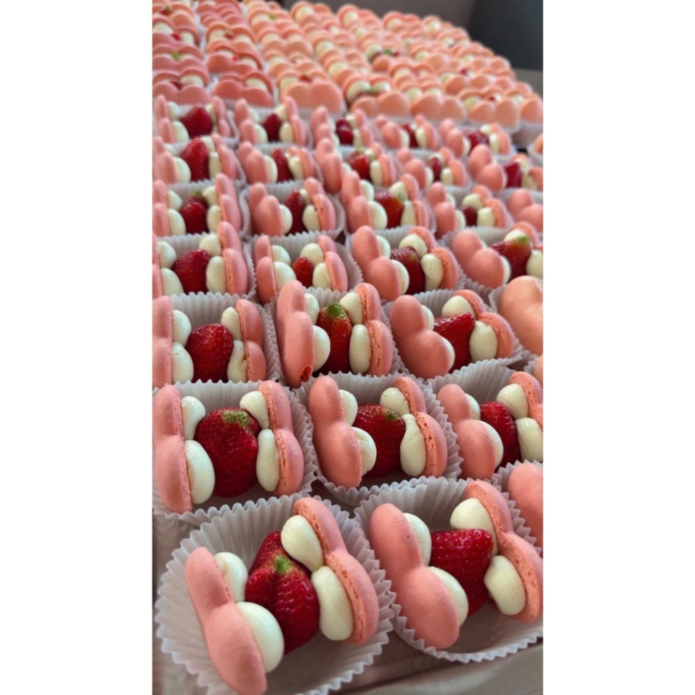 🍓手工草莓馬卡龍｜一盒（4入／6入）｜🧨過年送禮自用兩相宜-細節圖3
