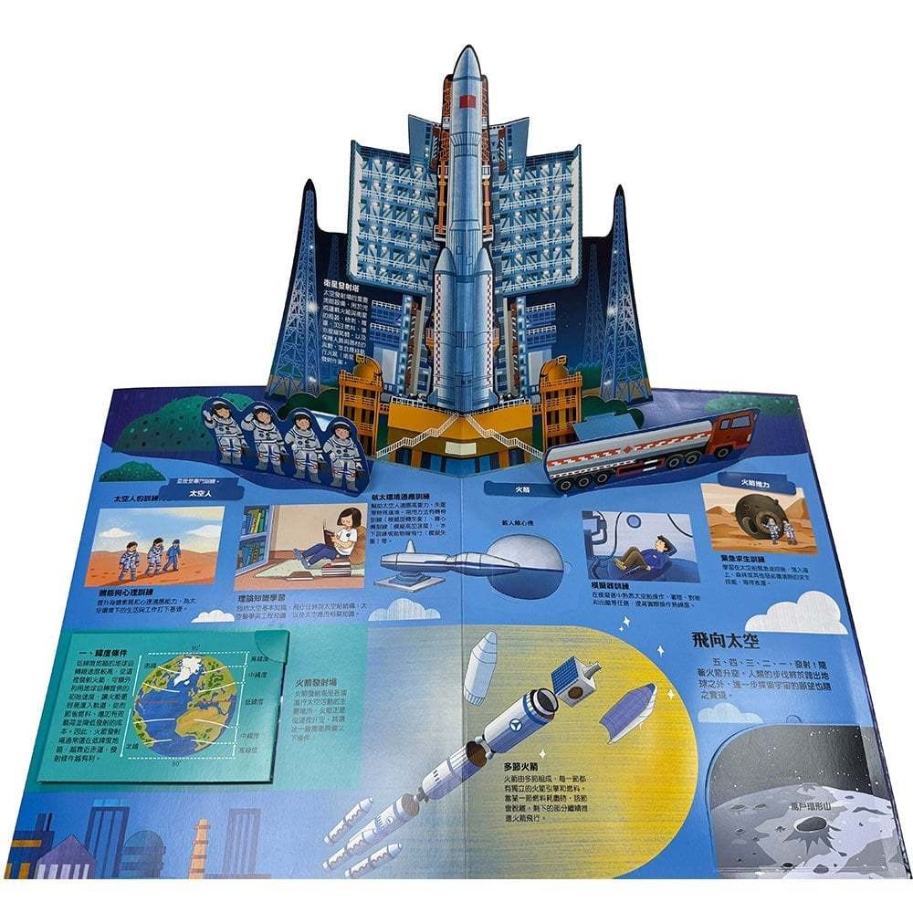 📚幼福文化📚大知識大百科3D立體書：大太空 pop-up 翻翻書 遊戲書 生日禮物 圖鑑書-細節圖3