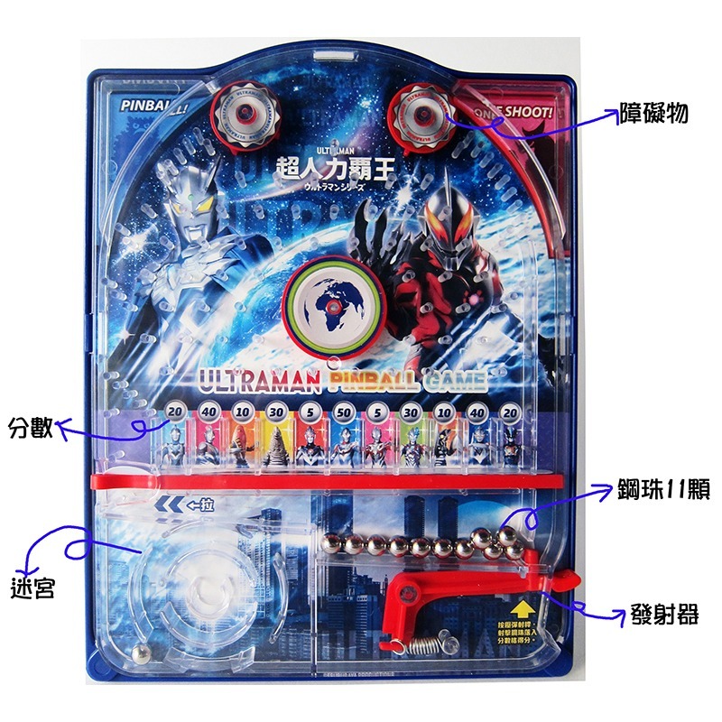 📚京甫出版社📚超人力霸王 FUN彈珠積分戰 SDA41L 遊戲機 手眼協調 算數練習 迷宮挑戰 小遊戲 打彈珠-細節圖2