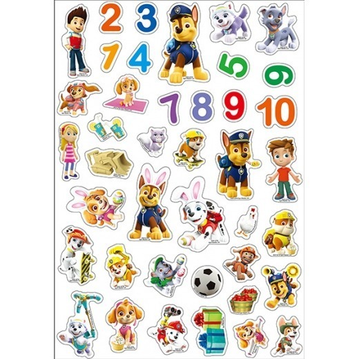 📚京甫出版社📚汪汪隊立大功 磁貼遊樂書—學學123 WA036E 跨頁遊戲場景 遊戲造型磁貼 配對 幼兒啟蒙 益智-細節圖2