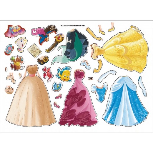 📚京甫出版社📚冰雪奇緣 迪士尼公主 一起玩貼紙簿 場景貼紙 換裝貼紙 著色本 遊戲本 貼紙書-細節圖10