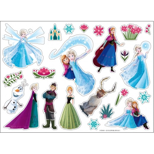 📚京甫出版社📚冰雪奇緣 迪士尼公主 一起玩貼紙簿 場景貼紙 換裝貼紙 著色本 遊戲本 貼紙書-細節圖11