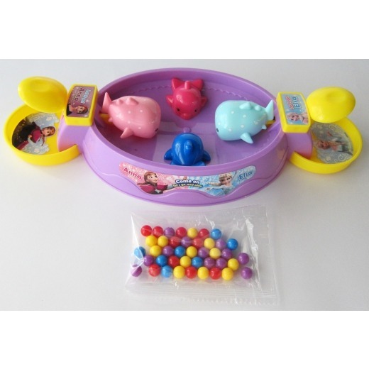 📚京甫出版社📚冰雪奇緣 趣味珠珠搶奪賽  QHD06A 吃珠玩具 對戰遊戲 親子益智 反應力 手眼協調-細節圖3