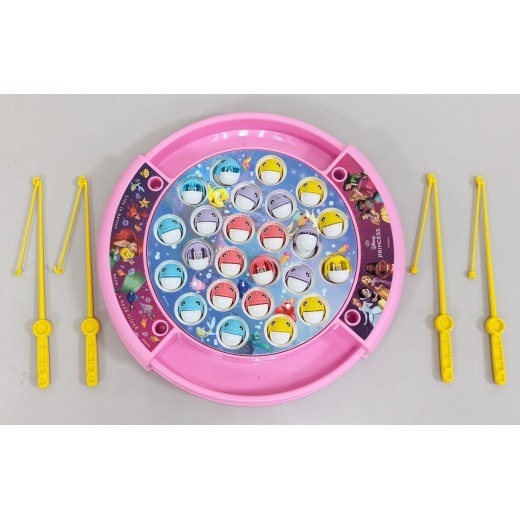 📚京甫出版社📚迪士尼公主 電動釣魚機 QHH01A 釣魚玩具 親子益智 勾魚 雙人比賽遊戲-細節圖2