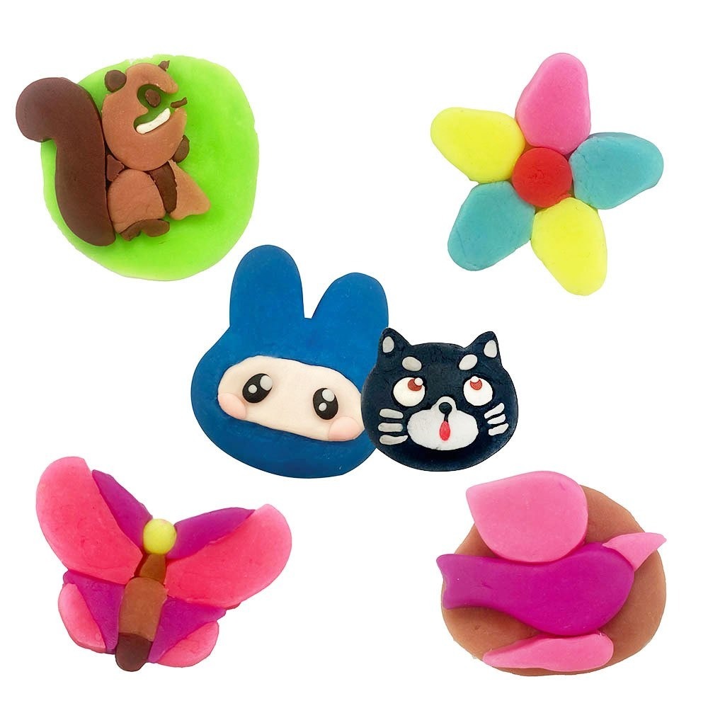 📚幼福文化📚忍者兔安全小麥黏土立體創意工具組7095-33 黏土工具 創意美勞 手指發展 無毒黏土-細節圖2