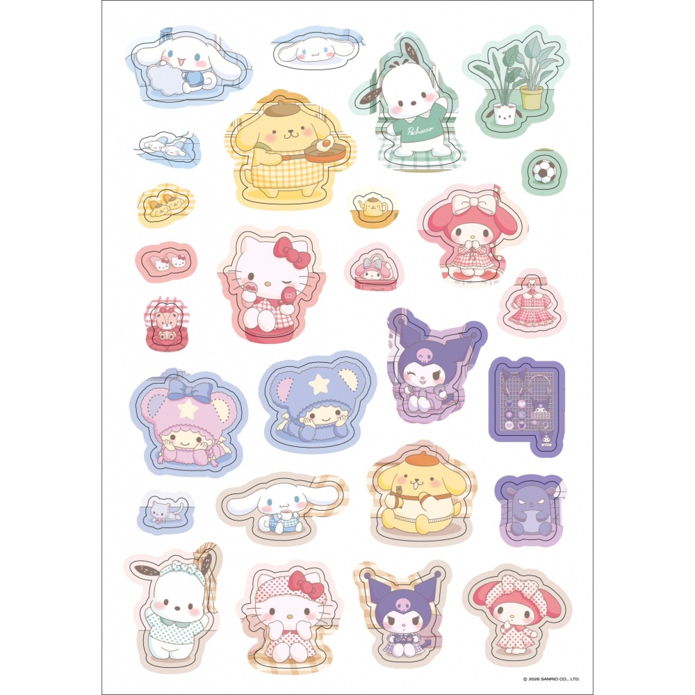 📚京甫出版社📚三麗鷗明星 寶貝貼貼書—房間大發現 (SAD17A) 魔鬼氈 黏貼書 圖形配對 操作書 遊戲書 厚紙書-細節圖4