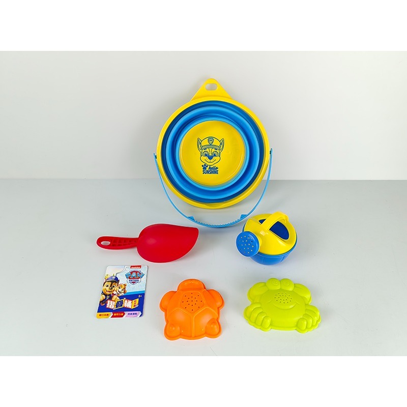 📚京甫出版社📚正版授權 汪汪隊立大功 摺疊桶玩沙組 WA008B ST安全玩具 夏天玩具 玩水玩沙工具-細節圖2