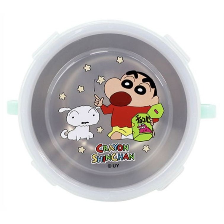 📚敦景企業📚台灣製 正版授權 不銹鋼雙耳隔熱餐碗 幼兒園餐碗 兒童餐碗 午餐碗 人魚漢頓 蠟筆小新 吉伊卡哇 安全-規格圖9