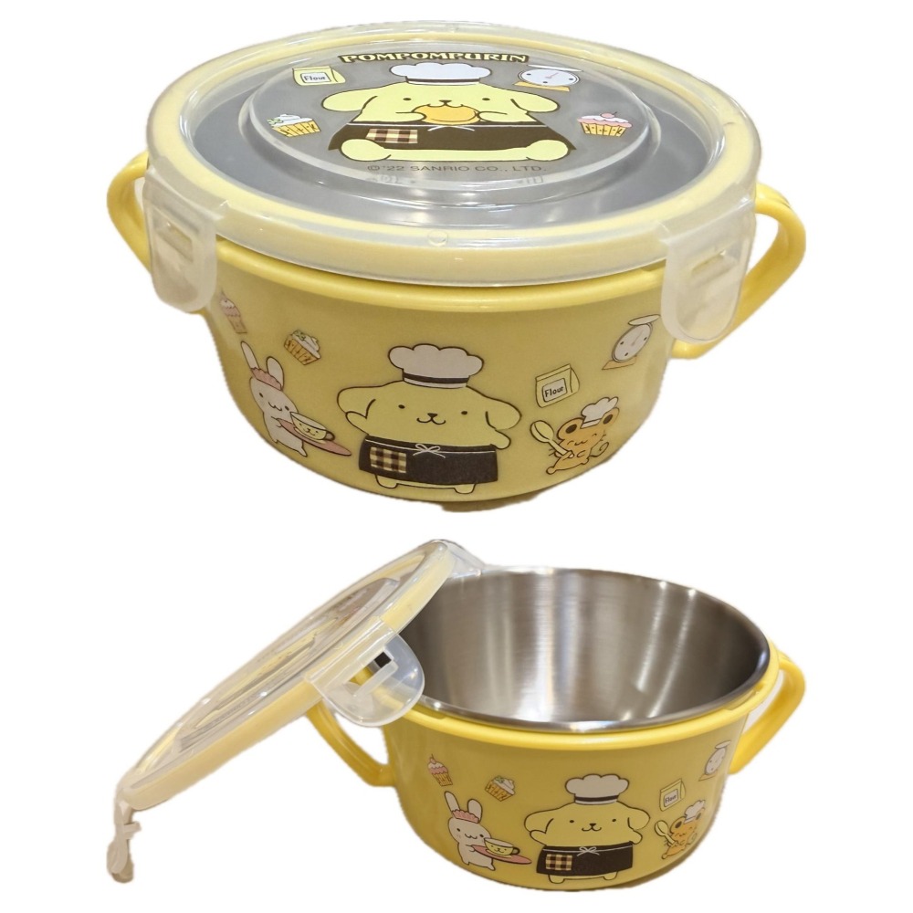 📚敦景企業📚台灣製 正版授權 不銹鋼雙耳隔熱餐碗 幼兒園餐碗 兒童餐碗 午餐碗 大耳狗 布丁狗 美樂蒂 酷洛米 安全-細節圖7