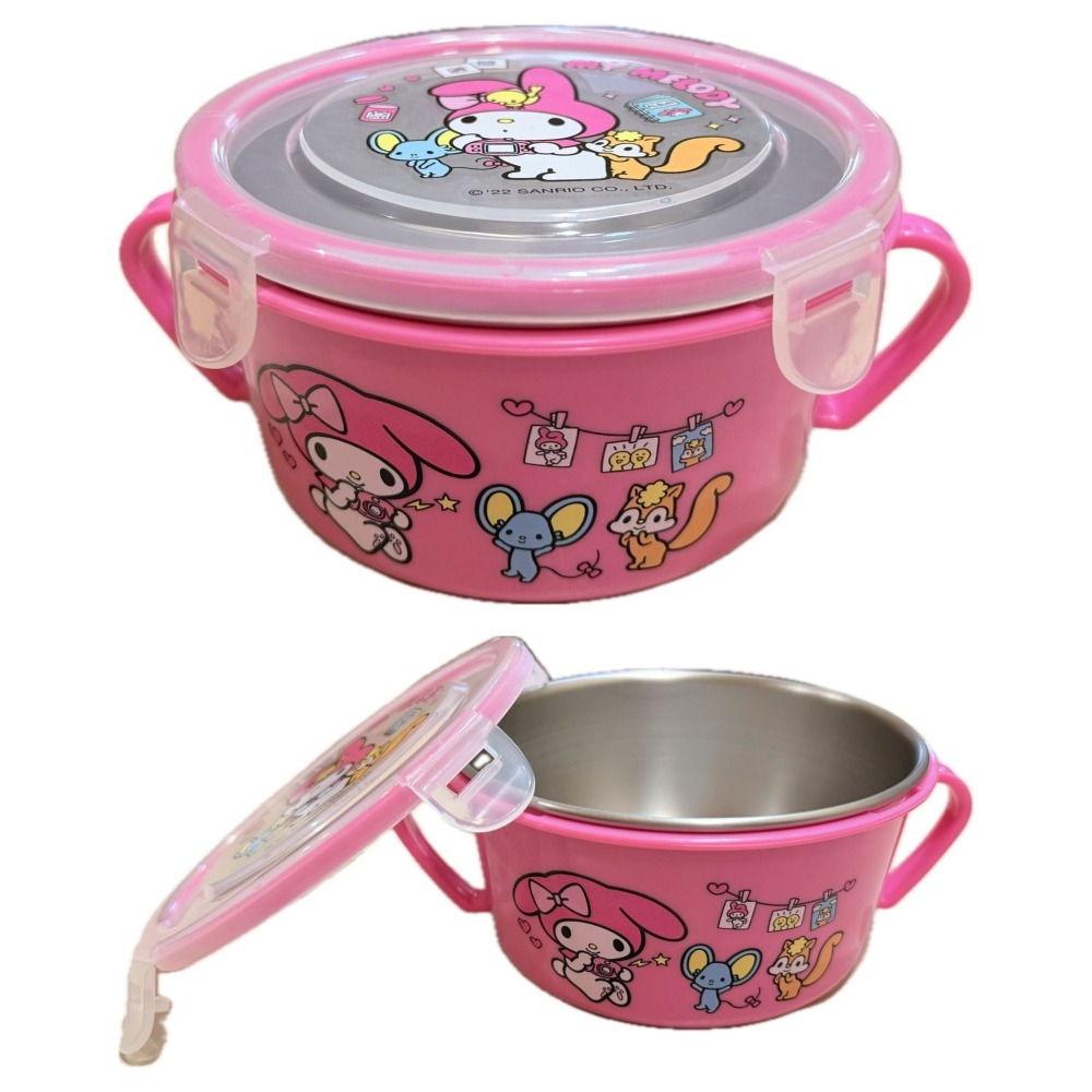 📚敦景企業📚台灣製 正版授權 不銹鋼雙耳隔熱餐碗 幼兒園餐碗 兒童餐碗 午餐碗 大耳狗 布丁狗 美樂蒂 酷洛米 安全-細節圖8