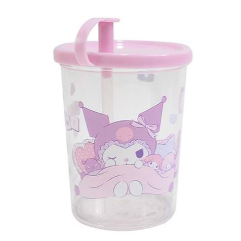 ⭐敦景企業⭐正版授權 台灣製 兒童吸管杯 塑膠杯 學習杯 幼兒 喝水杯 kitty 酷洛米 大耳狗喜拿-細節圖2
