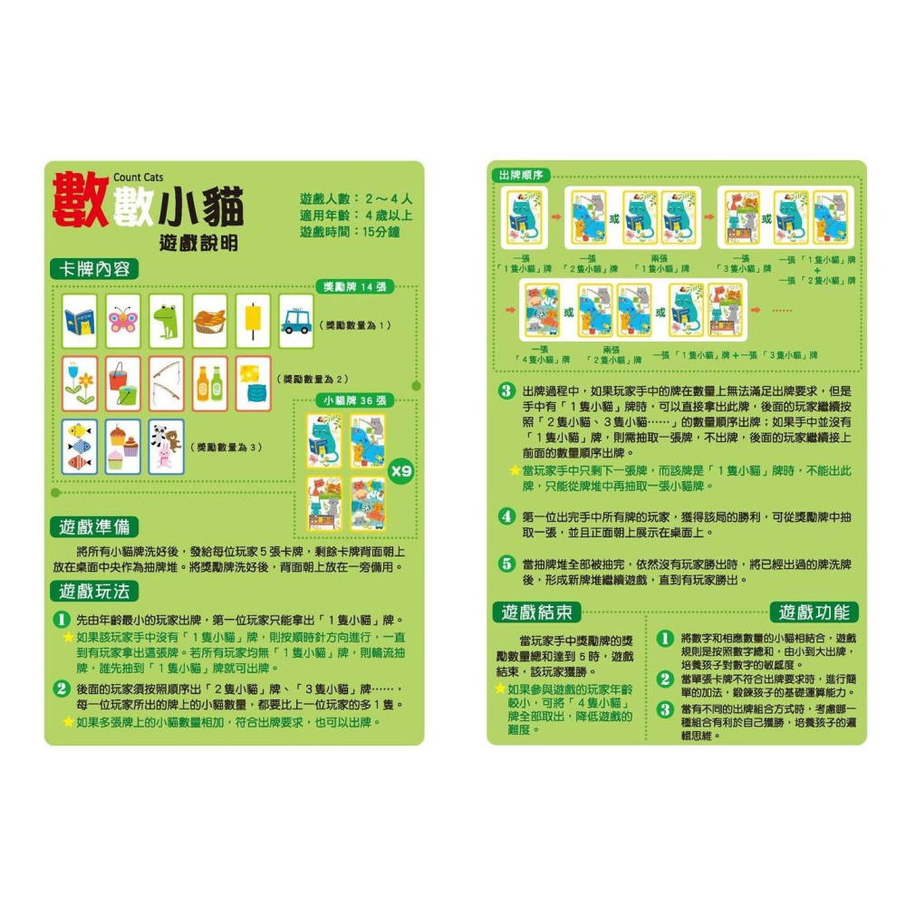📚幼福文化📚數學桌遊超好玩 心算PK賽 數數小貓 數字排排隊 數學遊戲 培養數感 親子桌遊 益智遊戲 資優教育-細節圖6