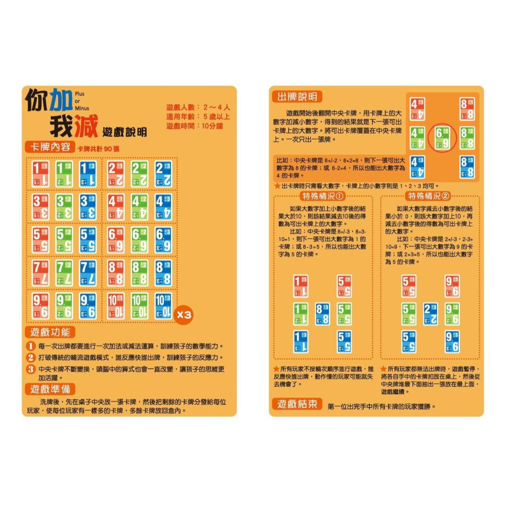 📚幼福文化📚數學桌遊超好玩 虎口搶10 你加我減 乘法心臟病 數學遊戲 培養數感 親子桌遊 益智遊戲 資優教育-細節圖6