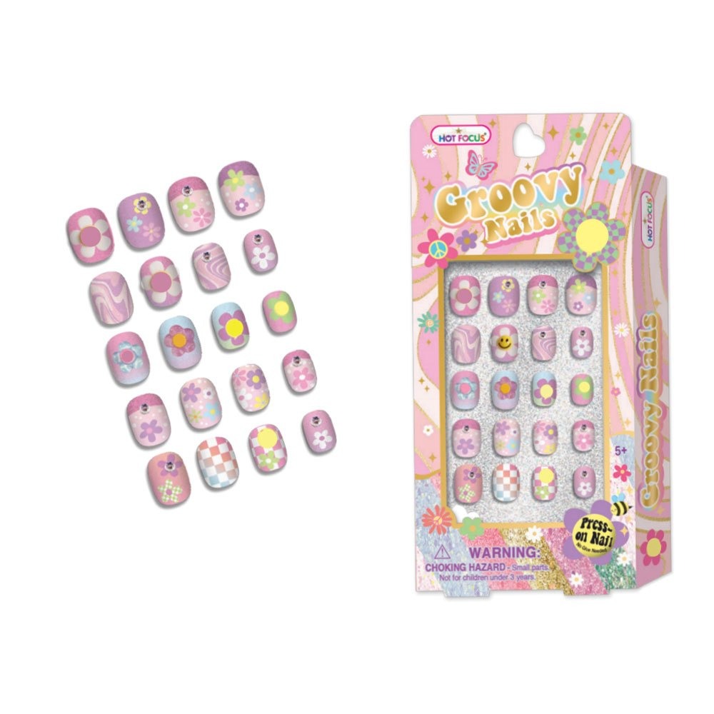 📚幼福文化📚彩虹花花─3D指甲貼片(GROOVY NAILS) H12203 美甲玩具 玩具指甲 裝扮遊戲 指甲貼-細節圖2