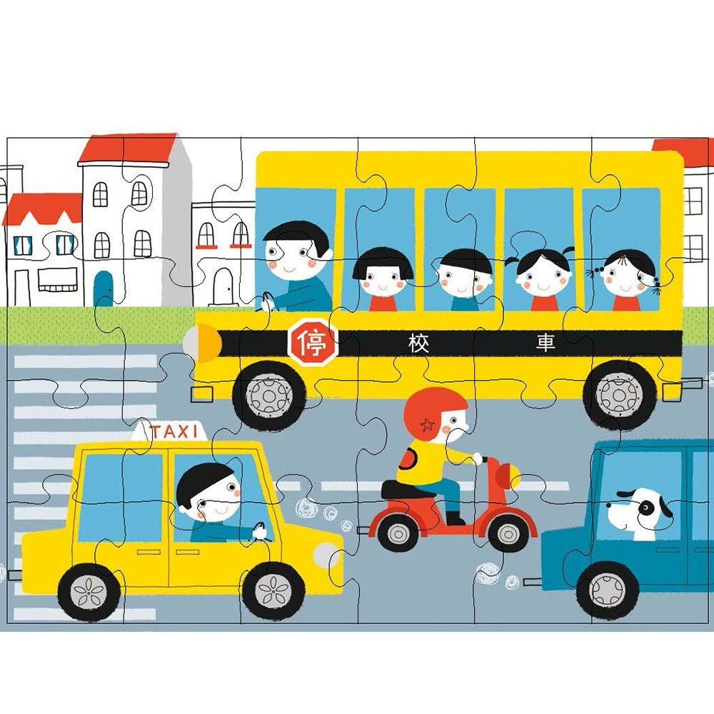 📚幼福文化📚階梯拼圖：第三階交通工具6244-16 幼兒拼圖 兒童拼圖 簡易拼圖 盒裝拼圖 圖像辨識 觀察力-細節圖2