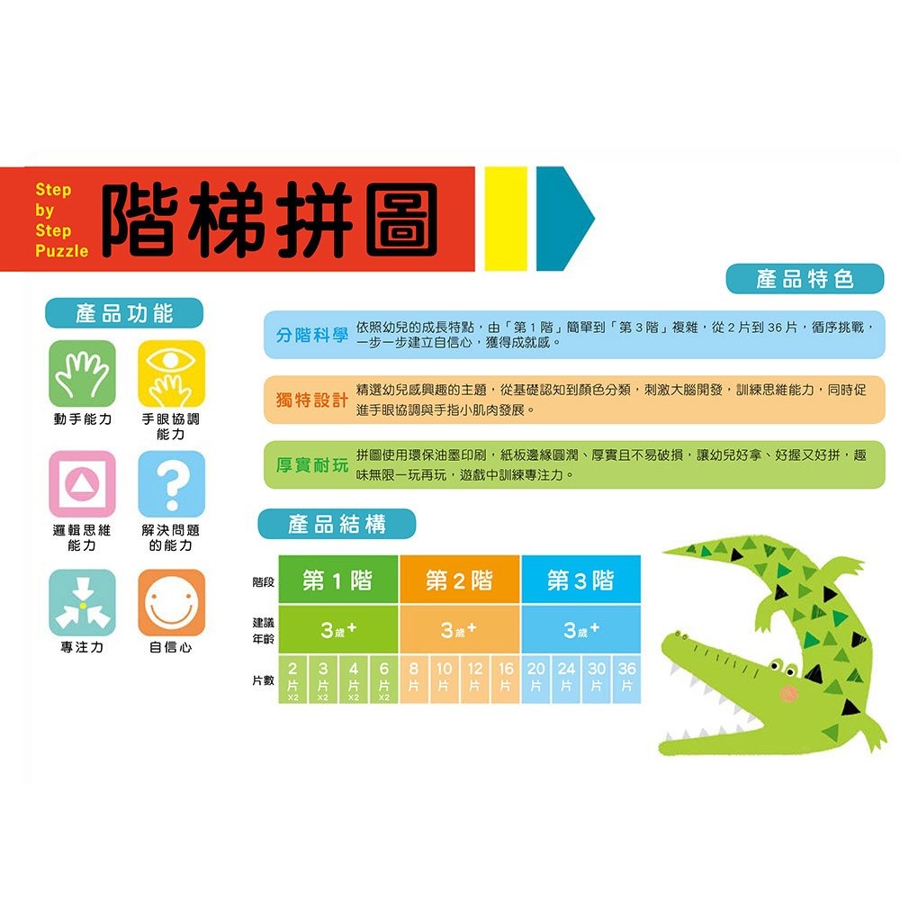 📚幼福文化📚階梯拼圖：第三階交通工具6244-16 幼兒拼圖 兒童拼圖 簡易拼圖 盒裝拼圖 圖像辨識 觀察力-細節圖4