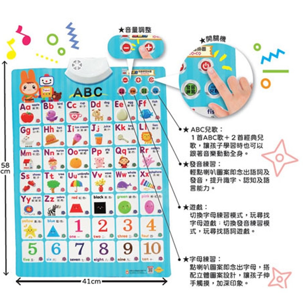 📚幼福文化📚忍者兔3D立體觸控有聲學習掛圖 ㄅㄆㄇ ABC 動物世界 交通工具 多感官學習 幼兒啟蒙 學說話-細節圖7