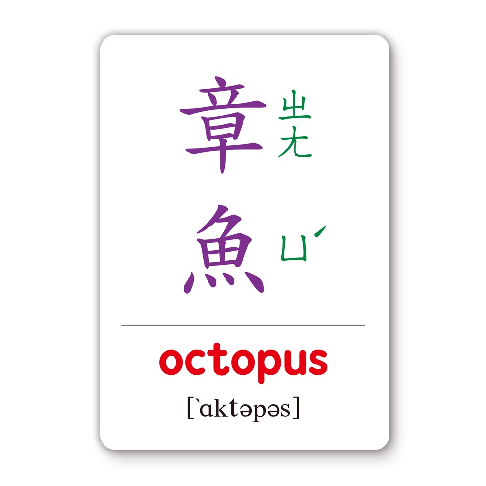 📚世一文化📚可愛動物識字卡 B2768-2 認識動物 認識國字 圖卡 字卡 圖像學習 學前啟蒙-細節圖5