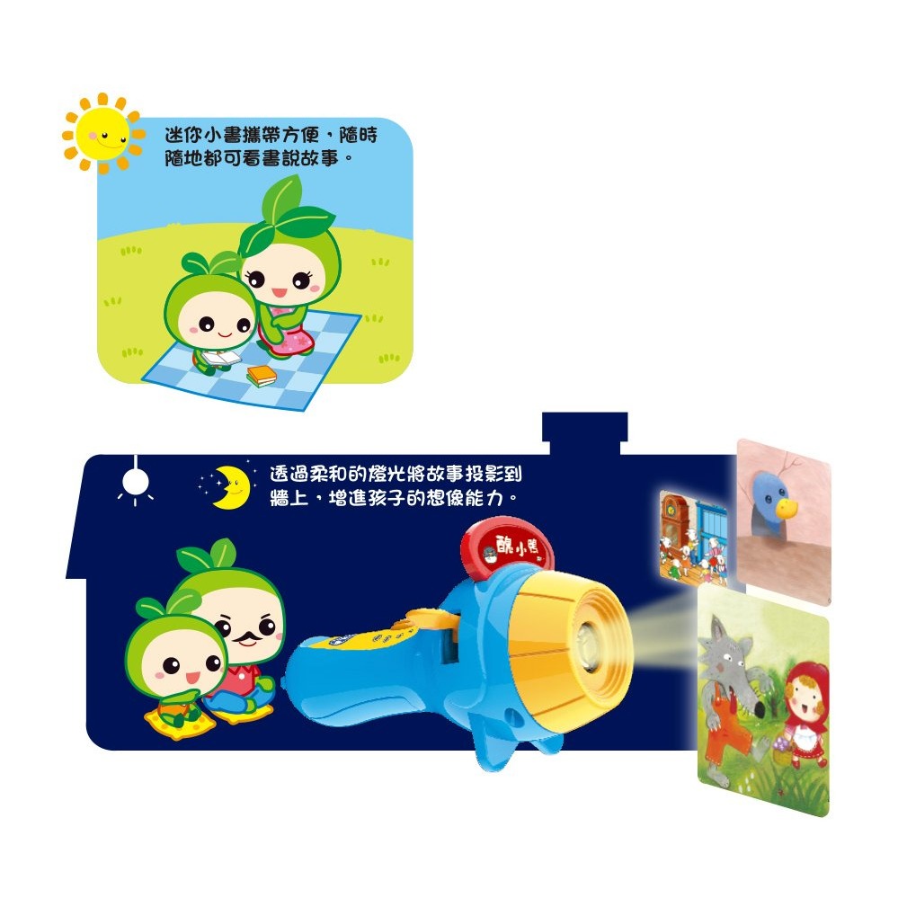 📚世一文化📚迷你星空劇場-童話王國故事投影 Q0557-1 投影機玩具 投影故事機 厚紙故事書 睡前故事機 親子益智-細節圖6