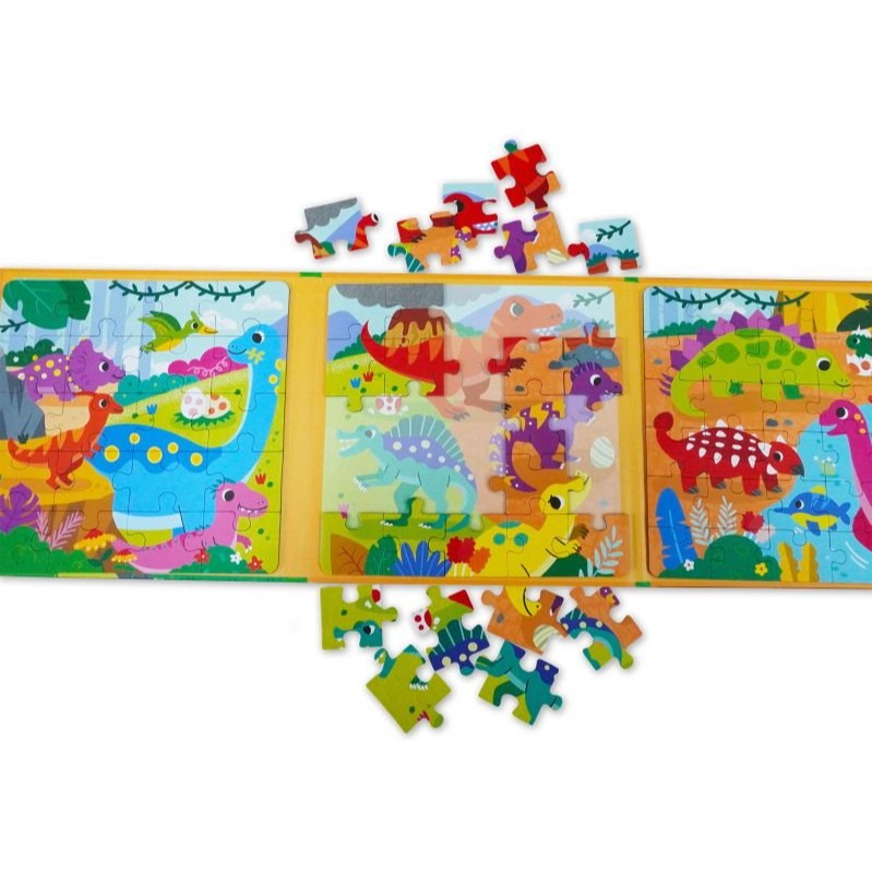 📚京采文教📚3合1磁力拼圖：動物/交通/恐龍/海洋 幼兒拼圖 磁鐵拼圖 簡易拼圖 圖像空間 專注力 生日禮物-細節圖7