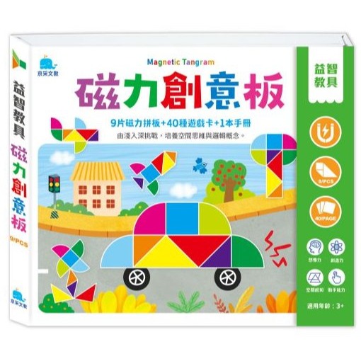 📚京采文教📚益智教具-磁力七巧板/磁力創意板/磁力方塊板 空間邏輯 圖像思考 幾何推理 資優教育 專注力訓練 數學-細節圖3