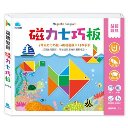 📚京采文教📚益智教具-磁力七巧板/磁力創意板/磁力方塊板 空間邏輯 圖像思考 幾何推理 資優教育 專注力訓練 數學-規格圖9