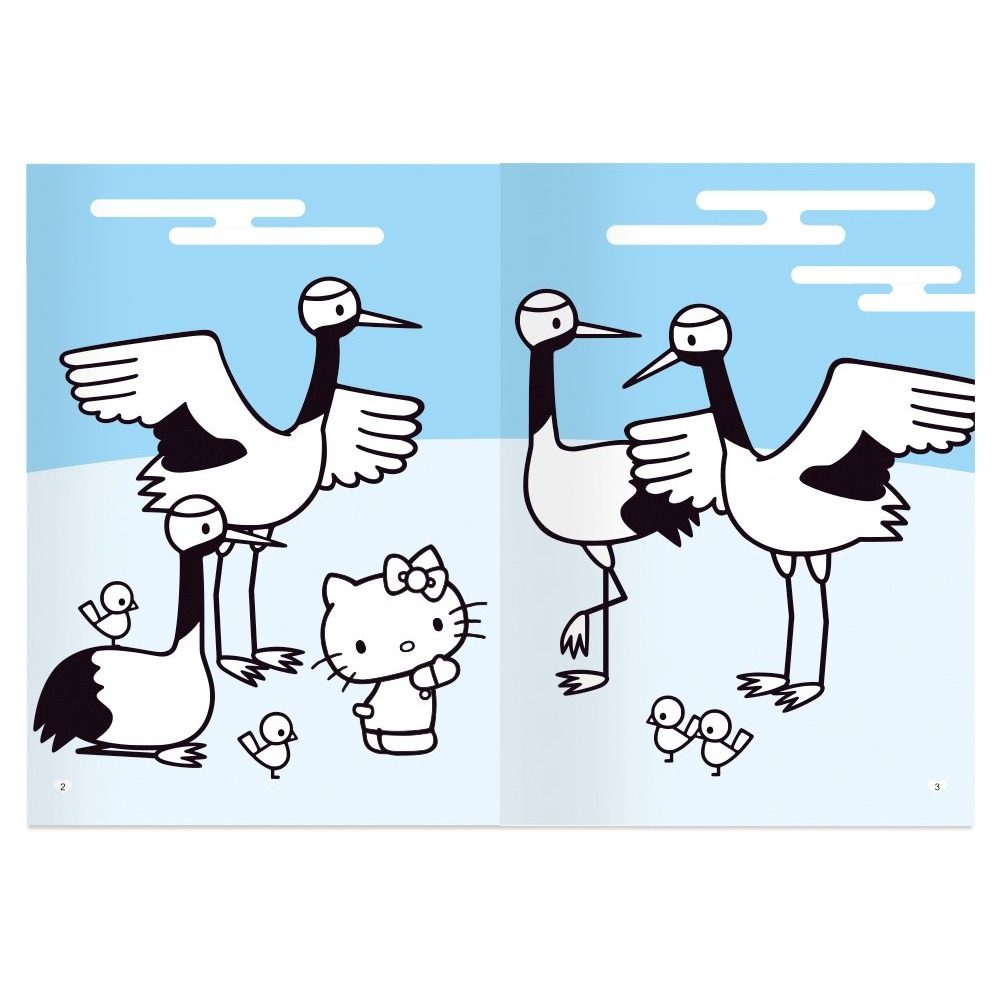 📚世一文化📚正版授權 Hello Kitty著色畫:星座篇/動物篇 塗鴉本 簡易著色 幼兒著色-細節圖6