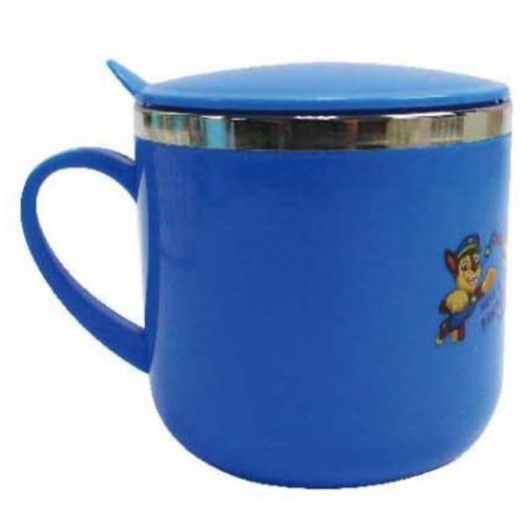 ⭐敦景⭐汪汪隊立大功 兒童單手柄杯 兒童水杯 不鏽鋼杯 附蓋水杯 隔熱水杯 幼兒園水杯 握柄水杯-細節圖5