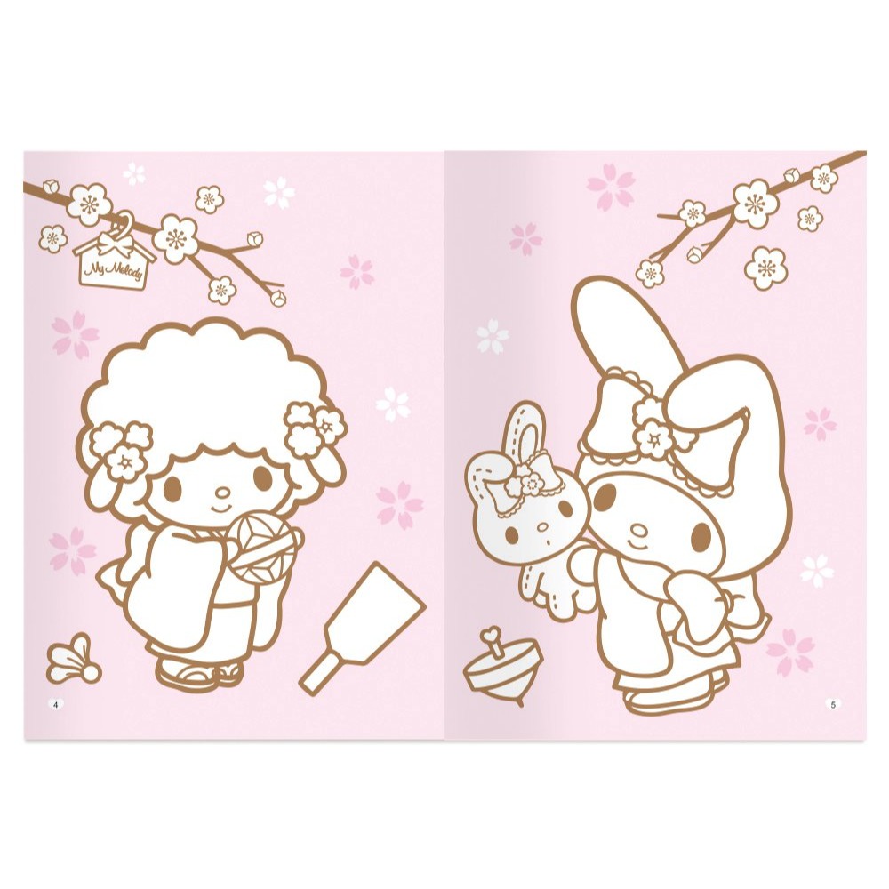 ✏️世一文化✏️可愛美樂蒂著色畫:美好時光 C682001 塗鴉本 著色本 美術創作 三麗鷗 Melody-細節圖6