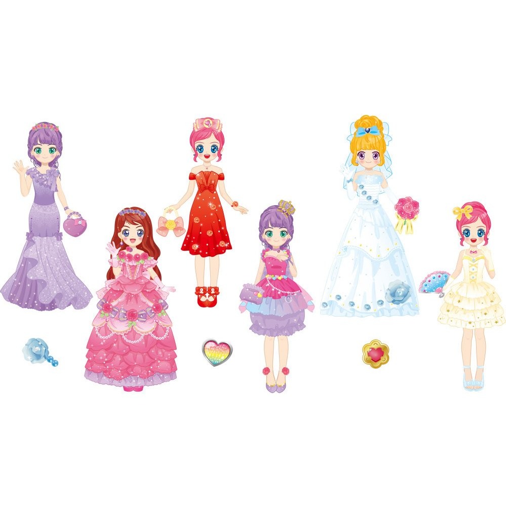 📚双美文創📚萌公主的閃亮派對 換裝磁鐵盒 FA0506 磁鐵換裝 女孩換裝 換裝玩具 家家酒 收納玩具-細節圖3