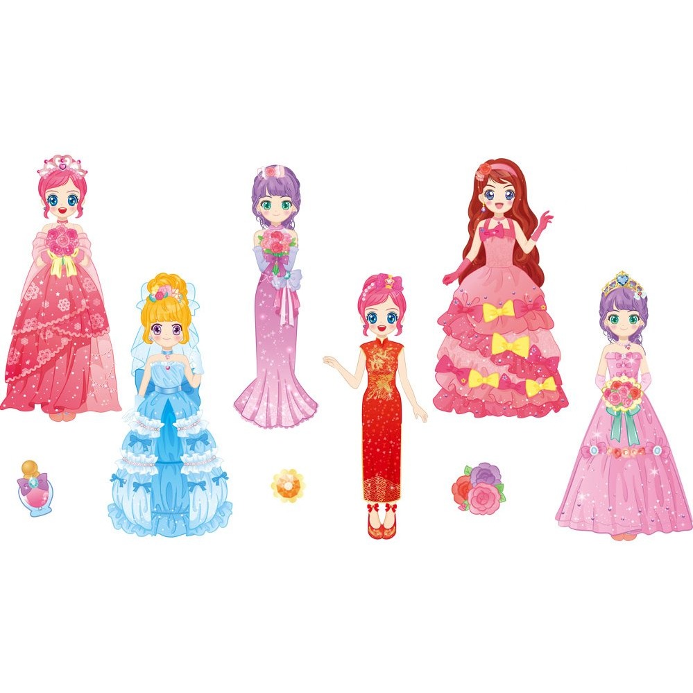 📚双美文創📚萌公主的閃亮派對 換裝磁鐵盒 FA0506 磁鐵換裝 女孩換裝 換裝玩具 家家酒 收納玩具-細節圖5