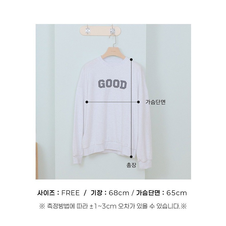 小韓舍✦正韓童裝-OOTTbebe-親子-GOOD 字母印花大學 T-細節圖11