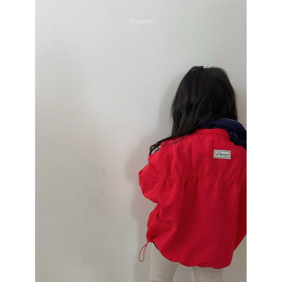 小韓舍✦正韓童裝-digreen-率性立領抽繩風衣夾克外套-細節圖7