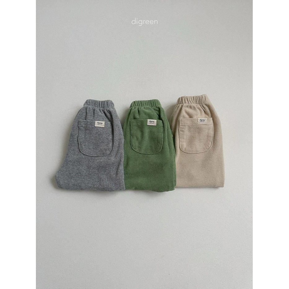 小韓舍✦正韓童裝-digreen-暖系抓絨縮口休閒長褲-細節圖11