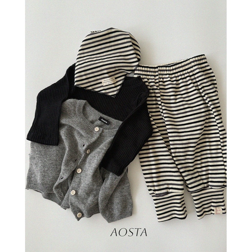 小韓舍✦正韓童裝-Aosta-經典細條紋束口褲-細節圖5