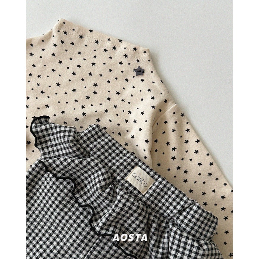 小韓舍✦正韓童裝-Aosta-滿版小星星立領半高領長袖-細節圖5