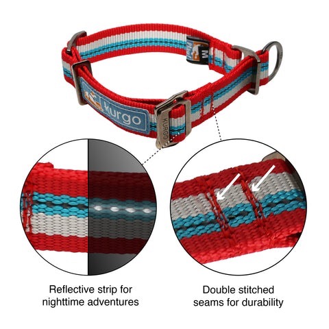 🐕‍🦺  美國 kurog 反光項圈 狗項圈 半p項圈 防掙脫項圈-細節圖7