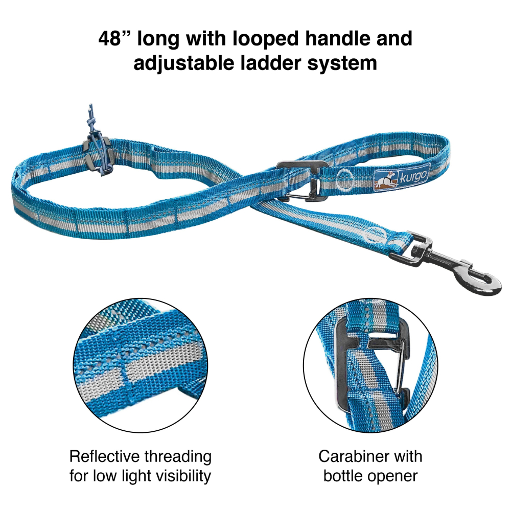 🐕‍🦺 現貨 美國 kurog 多功能牽繩 防暴衝牽繩 雙扣牽繩 雙犬牽繩 反光牽繩 可調整牽繩-細節圖5